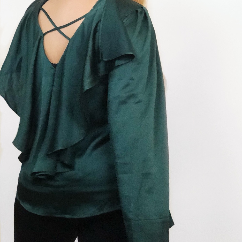 Chelsea28 Ruffled Back Blouse - Picture 3 of 5